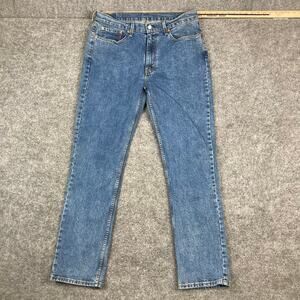 Levis 514 Jeans Mens W36 L34 Blue Straight Leg‎ Medium Wash Denim Classic